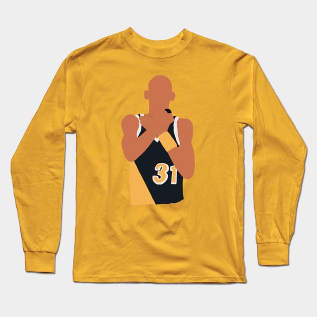 Reggie Miller Choke Sign Long Sleeve T-Shirt by rattraptees